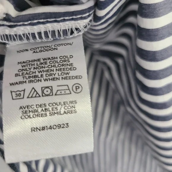 Loft Colorblock Poplin Petite Blouse Top Women's Sz XSP Green/White Casual Cute - Picture 11 of 11